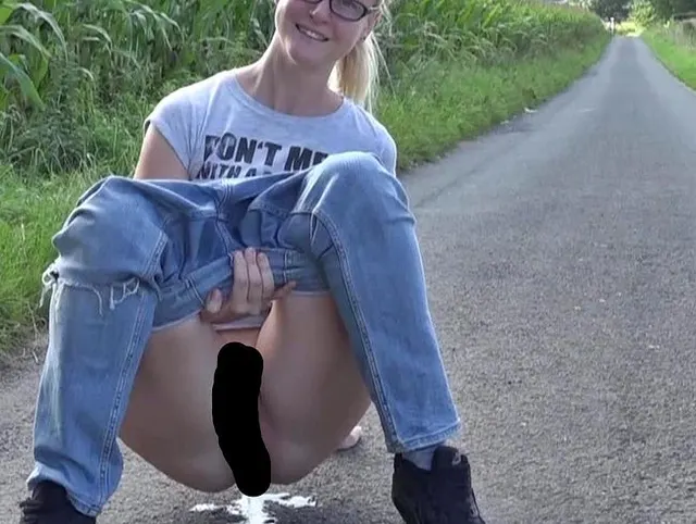Frech auf der Straße gepisst!