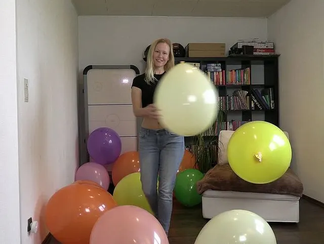 Riesige Ballons, wenn ich hart zupacke