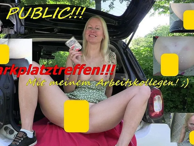 Parkplatzfick mit meinem Arbeitskollegen, öffentlich und unverschämt