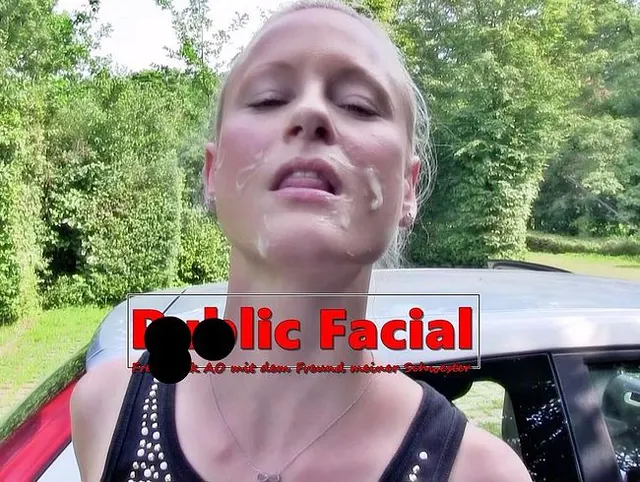 Fremdfick auf dem Parkplatz, sein Sperma in mein Gesicht