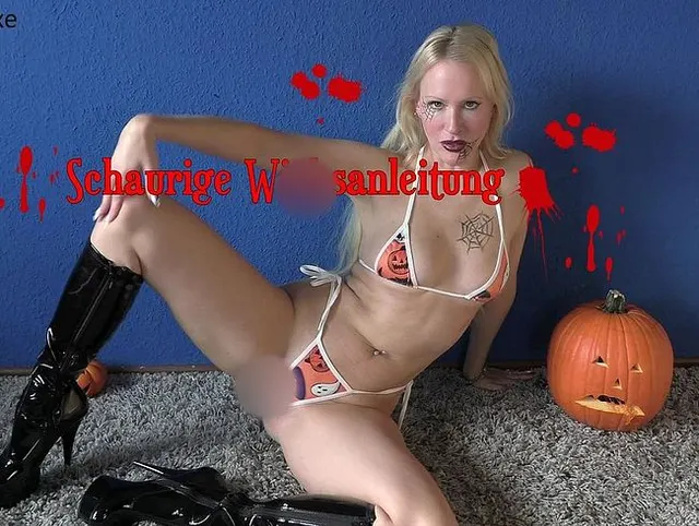 Vorschau aus Reizwäsche: Gruselig geschminkte Wichsanleitung zum Halloween